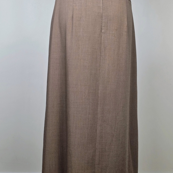 Simons Contemporaine Brown Pleated Midi Skirt Size 10 - Picture 5 of 9